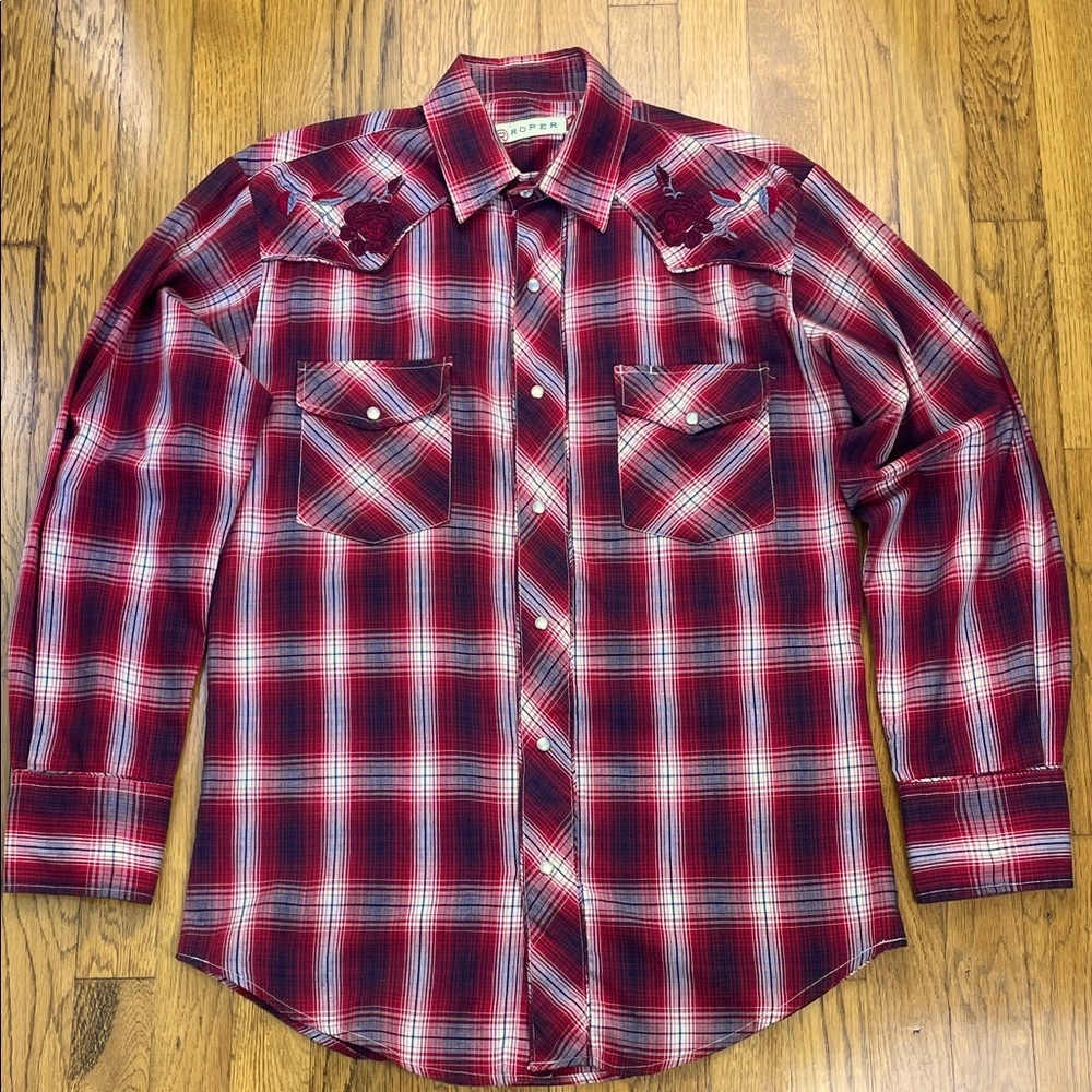 Men’s Western Pearl Snap Long Sleeve Shirt